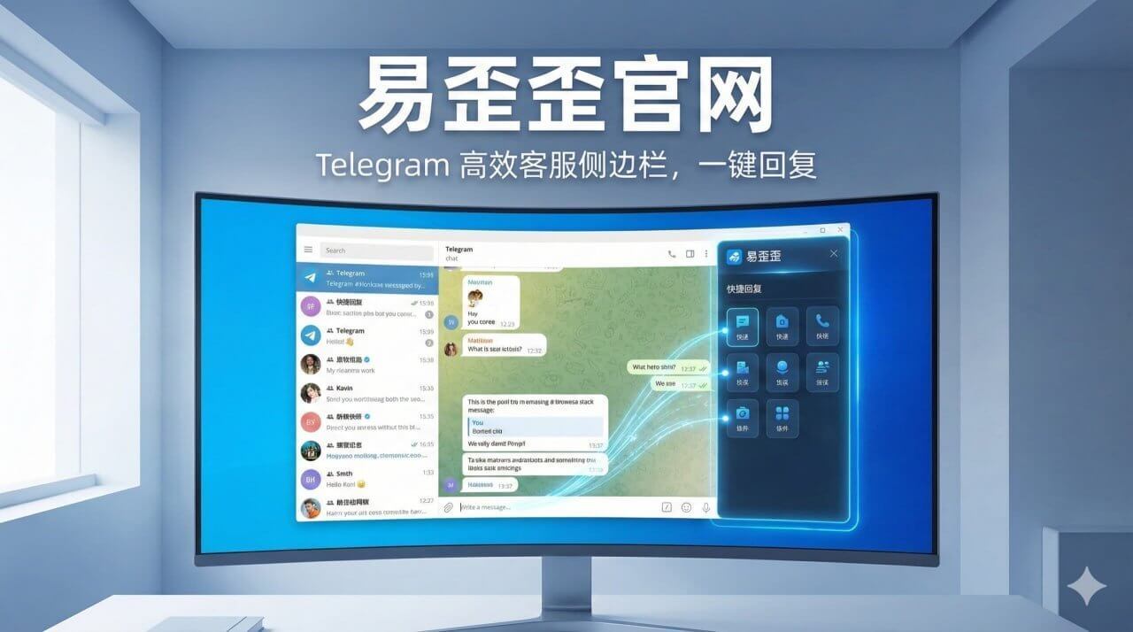 客服侧边栏与一键回复更高效，易歪歪官网